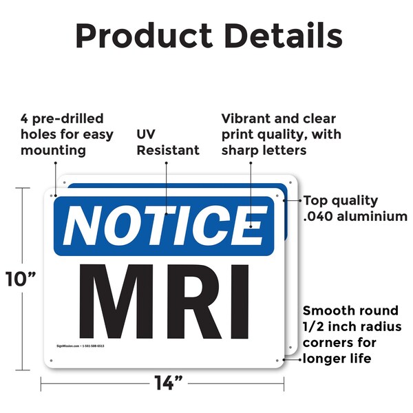 MRI, 14 In W X Rectangle, Aluminum